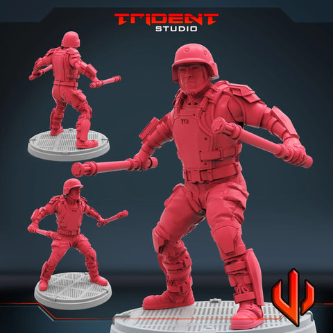 TVA Guard - Sculpt C Marvel MCP-compatible 40mm resin proxy miniature by Trident Miniatures - product image 1