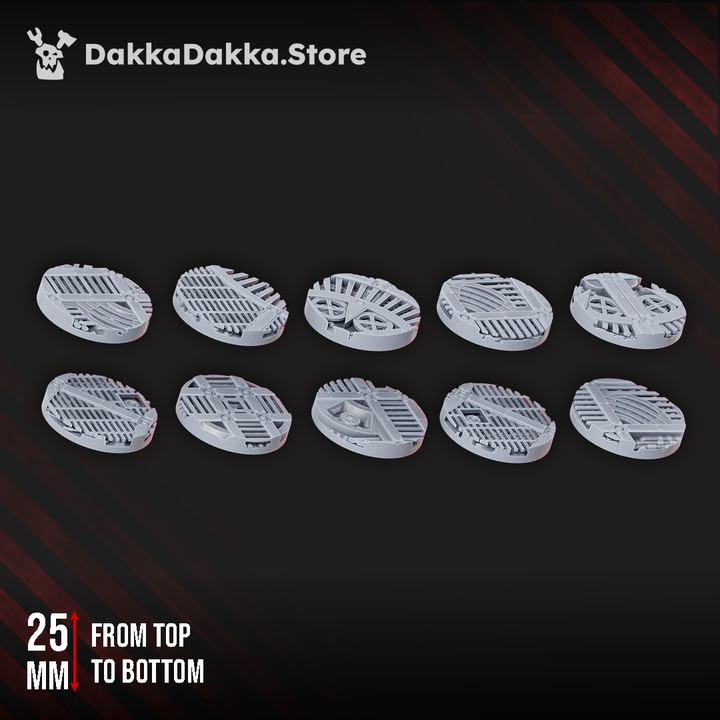 Industrial Bases 25mm to 60mm - DakkaDakka Resin Miniature - image 1
