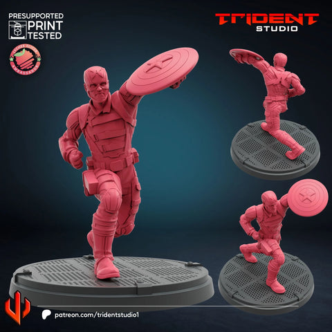 Us Agent - Sculpt B Marvel MCP-compatible 40mm resin proxy miniature by Trident Miniatures - product image 1