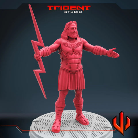 Zeus Marvel MCP-compatible 40mm resin proxy miniature by Trident Miniatures - product image 1