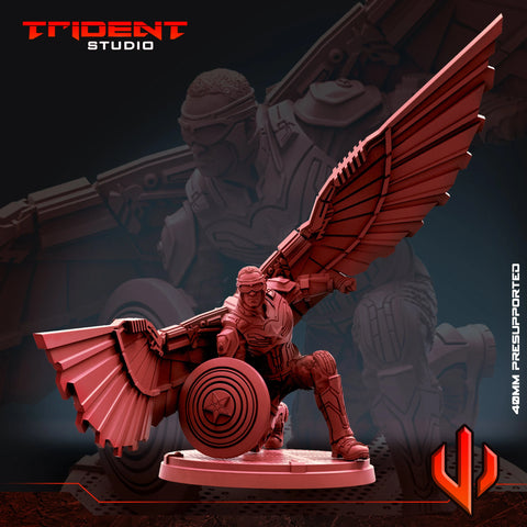 Falcon 2021 - Sculpt A Marvel MCP-compatible 40mm resin proxy miniature by Trident Miniatures - product image 1
