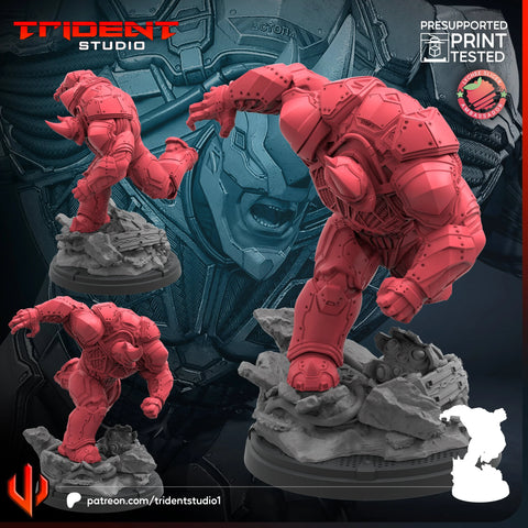 Rhino PS4 Marvel MCP-compatible 40mm resin proxy miniature by Trident Miniatures - product image 1