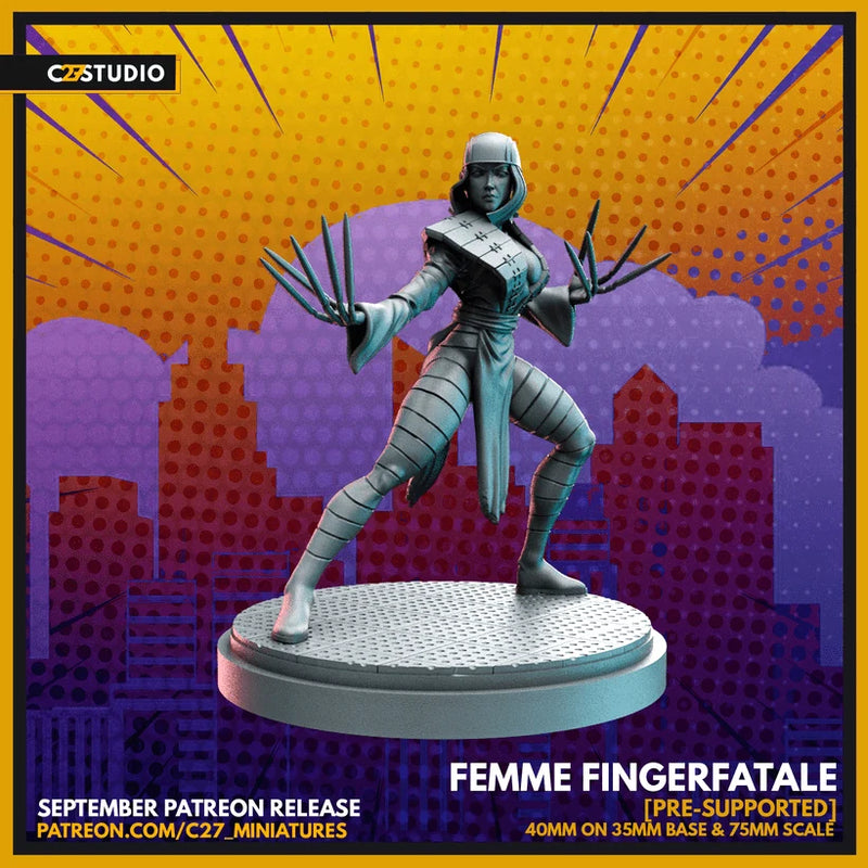 Lady Deathstrike Marvel MCP-compatible resin miniature by C27 Studios - product image 1