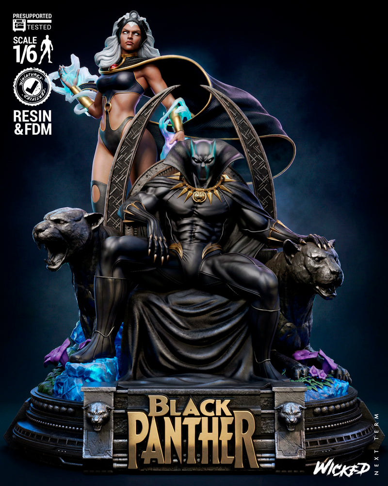 Black Panther and Storm Diorama resin diorama kit view 1