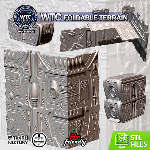 WTC Foldable Eldar Set 3D printed terrain view 1
