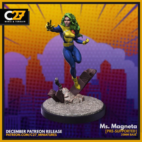 Polaris (Dec 2021 Sculpt) Marvel MCP-compatible resin miniature by C27 Studios - product image 1