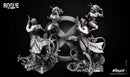 DIORAMA BASE + Rogue Sculpture + Gambit Sculpture resin diorama kit view 1