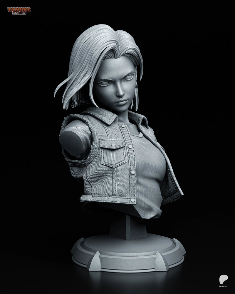 Android 18 Resin Statue & Bust - Bust view 1