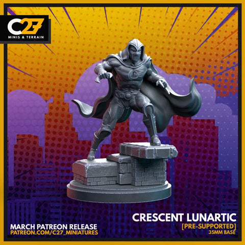 Moon Knight (Mar 2022 Sculpt) Marvel MCP-compatible resin miniature by C27 Studios - product image 1