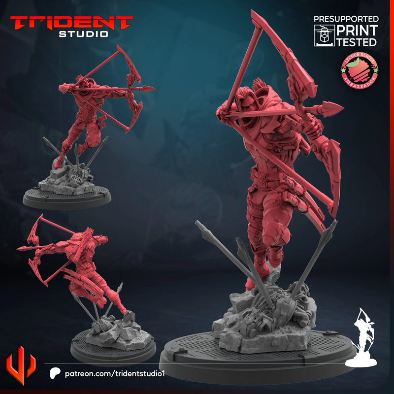 Hawkeye Rivals Marvel MCP-compatible 40mm resin proxy miniature by Trident Miniatures - product image 1