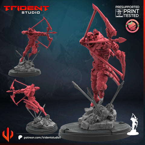 Hawkeye Rivals Marvel MCP-compatible 40mm resin proxy miniature by Trident Miniatures - product image 1