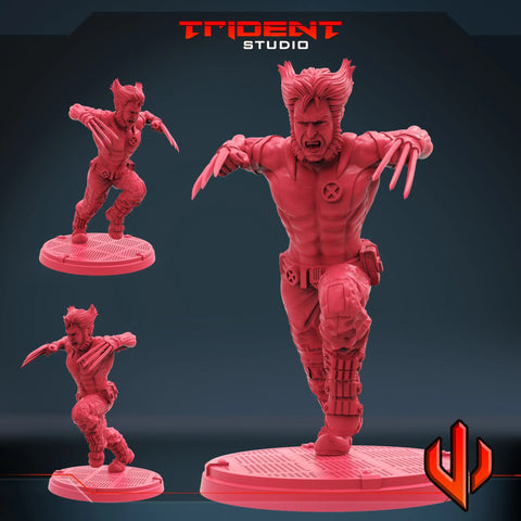 Wolverine - Sculpt B Marvel MCP-compatible 40mm resin proxy miniature by Trident Miniatures - product image 1