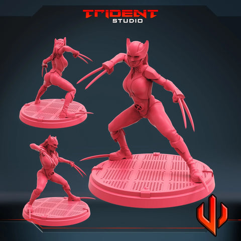 X-23 - Sculpt B Marvel MCP-compatible 40mm resin proxy miniature by Trident Miniatures - product image 1
