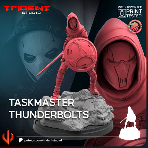 Taskmaster Thunderbolts Marvel MCP-compatible 40mm resin proxy miniature by Trident Miniatures - product image 1