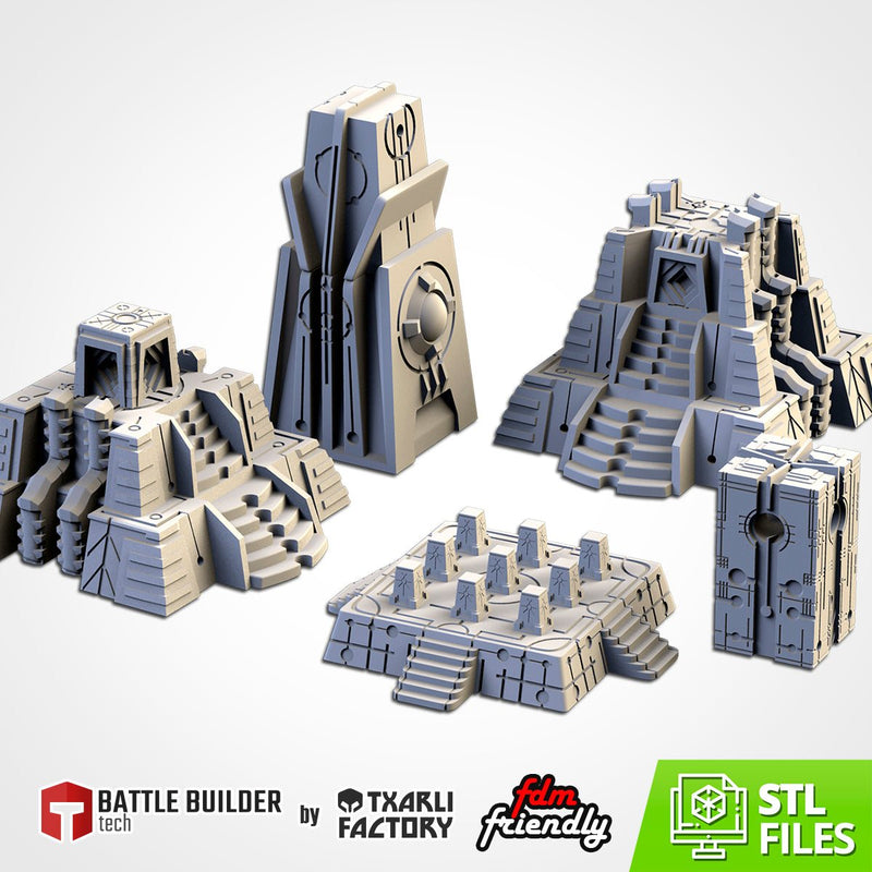 Xeno Pyramids 3D printed terrain view 1