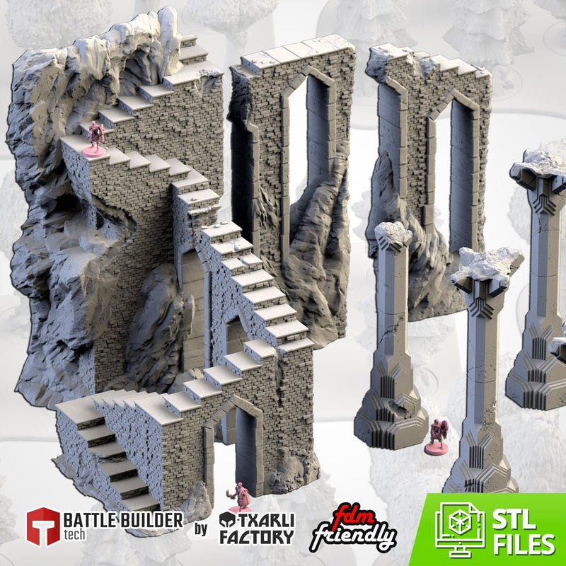 Dwarven Mines 3D printed terrain view 1