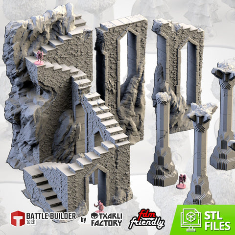 Dwarven Mines 3D printed terrain view 1