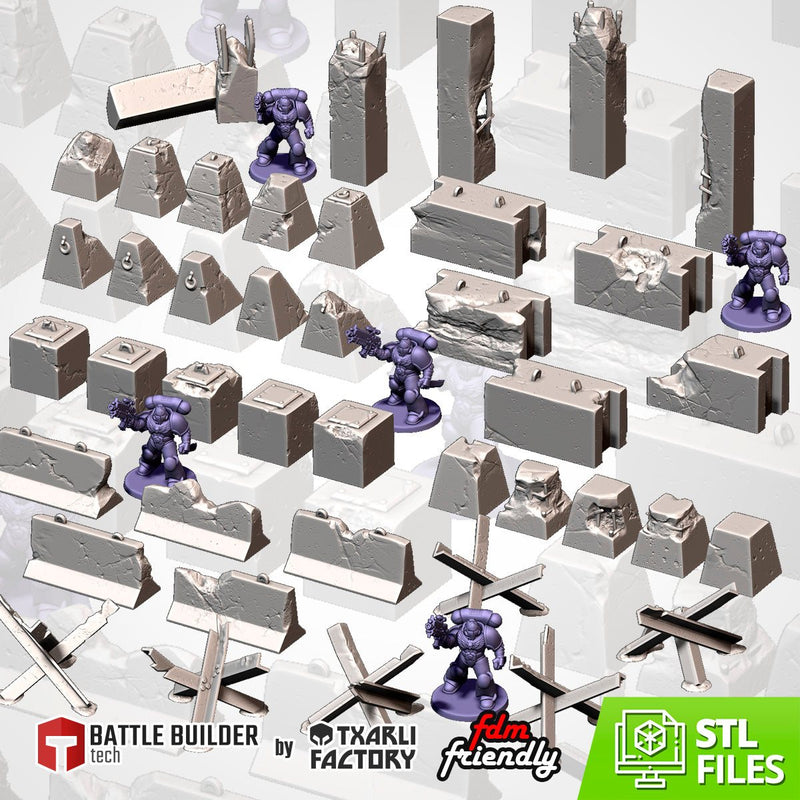 Obstacles Of War 3D printed terrain view 1