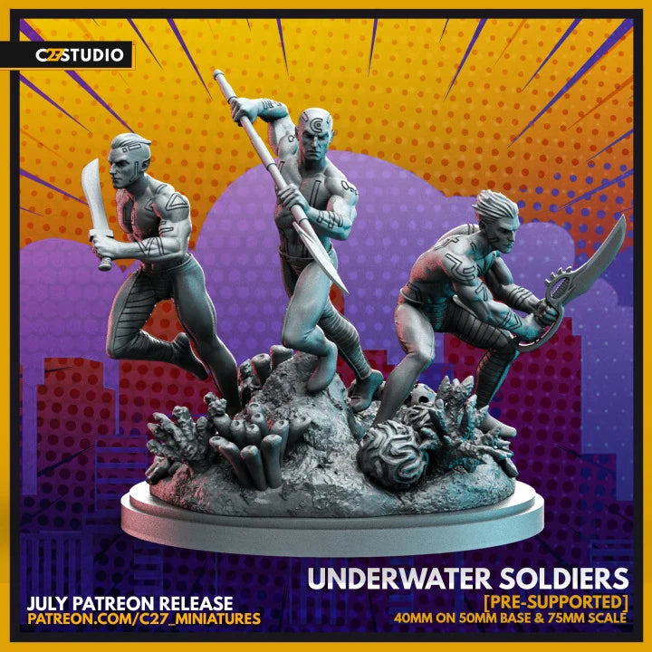 Atlantean Soldiers Marvel MCP-compatible resin miniature by C27 Studios - product image 1