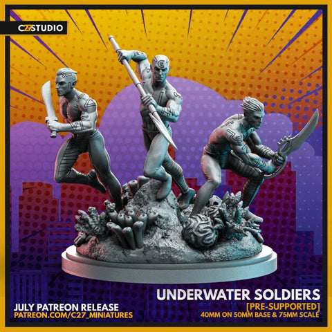 Atlantean Soldiers Marvel MCP-compatible resin miniature by C27 Studios - product image 1