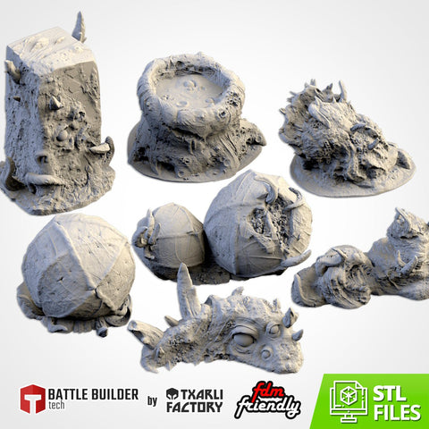 Rotten Terrain 3D printed terrain view 1