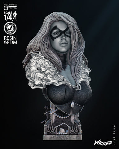 Black Cat Bust resin bust kit view 1