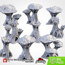 Xeno Trees 3D printed terrain view 1