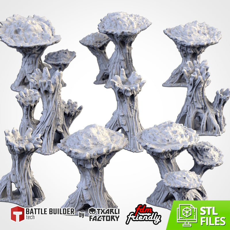 Xeno Trees 3D printed terrain view 1
