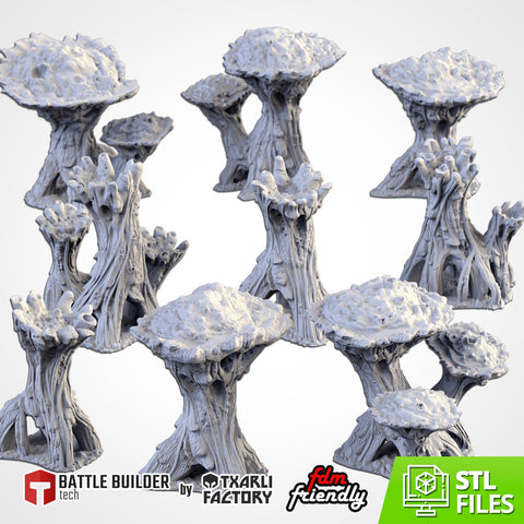 Xeno Trees 3D printed terrain view 1
