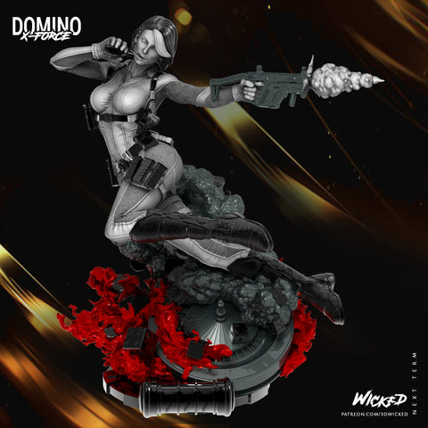 Domino Sculpture resin statue kit view 1