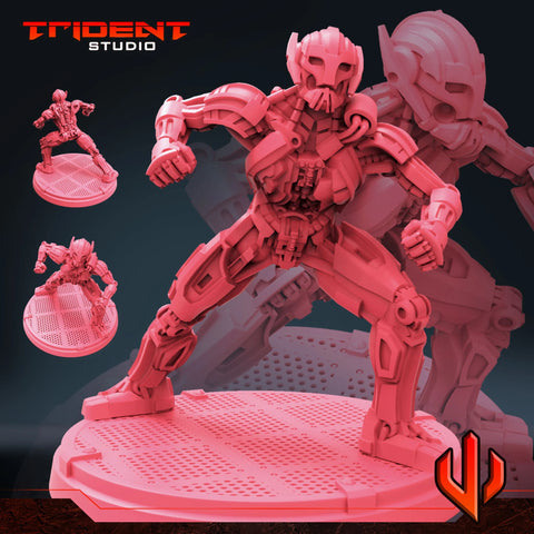 Ultron Drone Multiverse - Sculpt D Marvel MCP-compatible 40mm resin proxy miniature by Trident Miniatures - product image 1