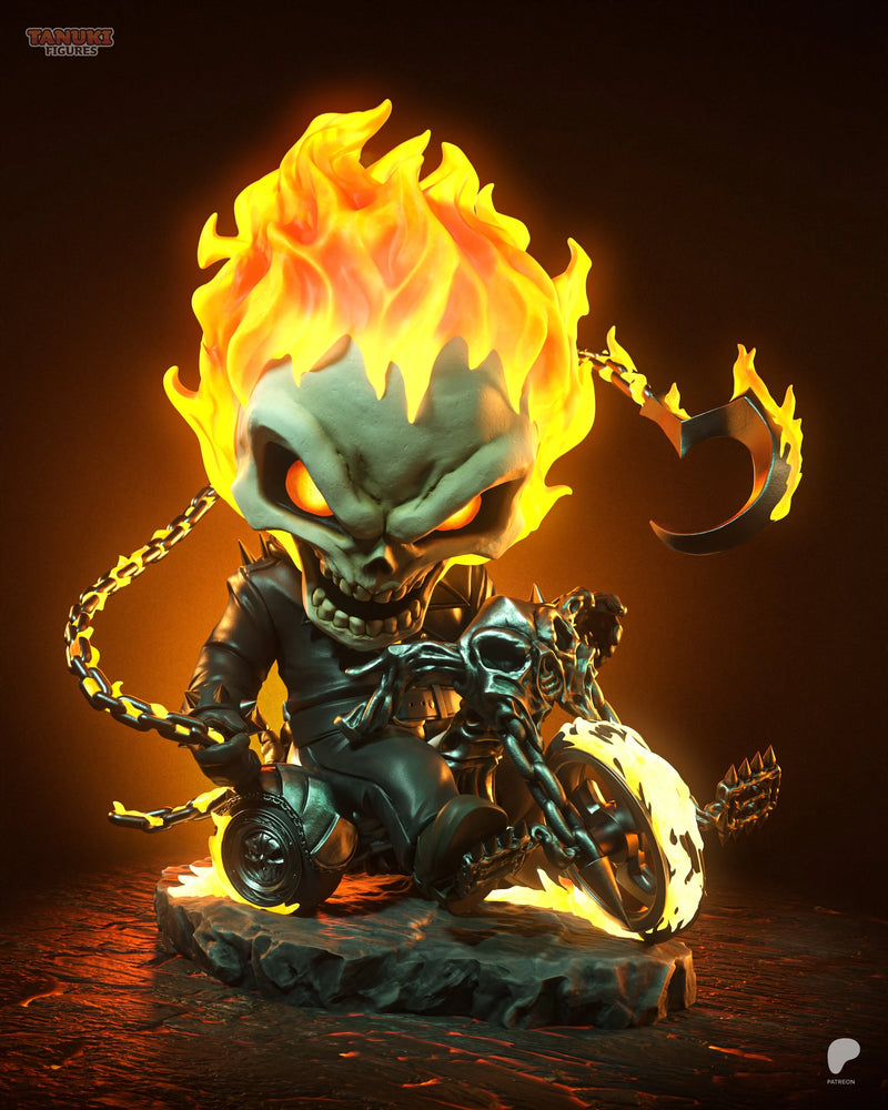 Ghost Rider Chibi Resin Figure - Chibi view 1