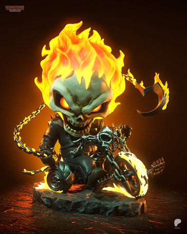 Ghost Rider Chibi Resin Figure - Chibi view 1