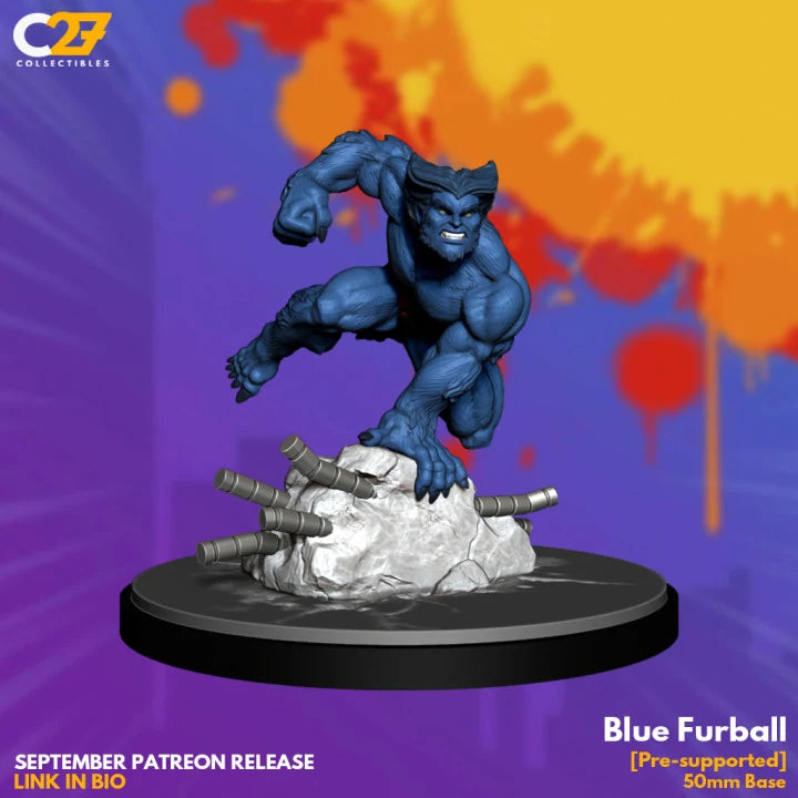 Beast (Sep 2021 Sculpt) Marvel MCP-compatible resin miniature by C27 Studios - product image 1