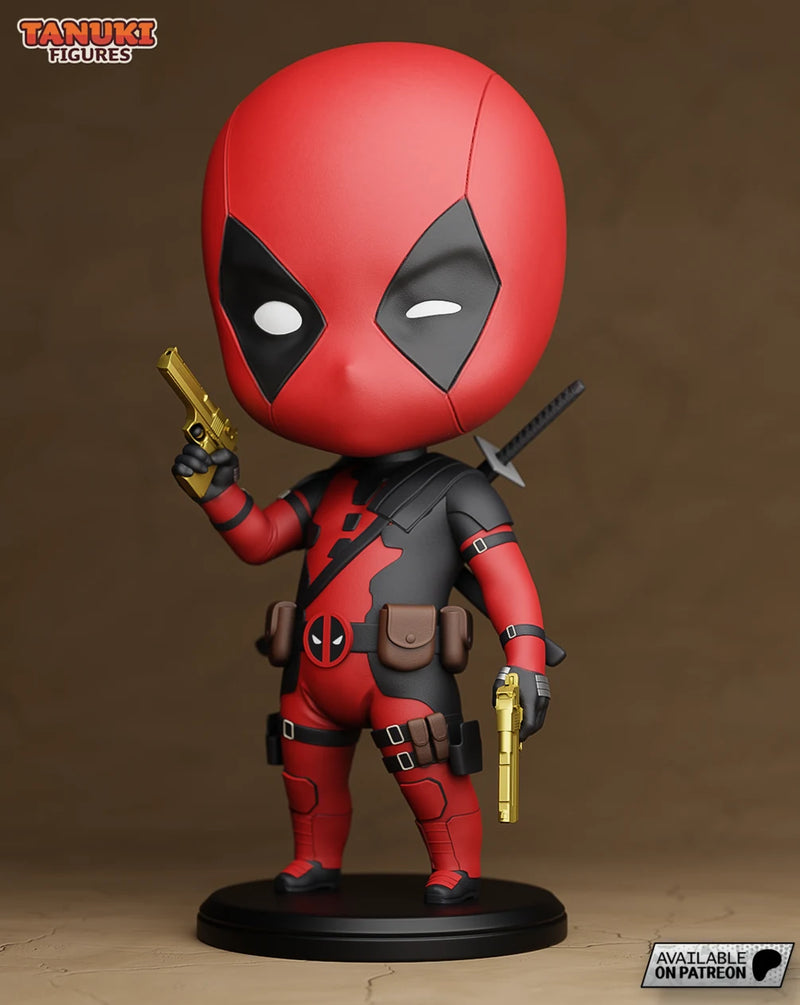 Deadpool Chibi Resin Figure - Chibi view 1