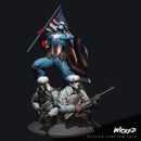 Captain America Sculpture resin statue kit view 1