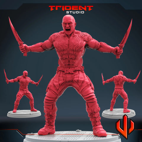 Drax - Sculpt B Marvel MCP-compatible 40mm resin proxy miniature by Trident Miniatures - product image 1