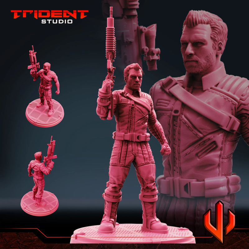 Winter Soldier 2021 - Sculpt B Marvel MCP-compatible 40mm resin proxy miniature by Trident Miniatures - product image 1