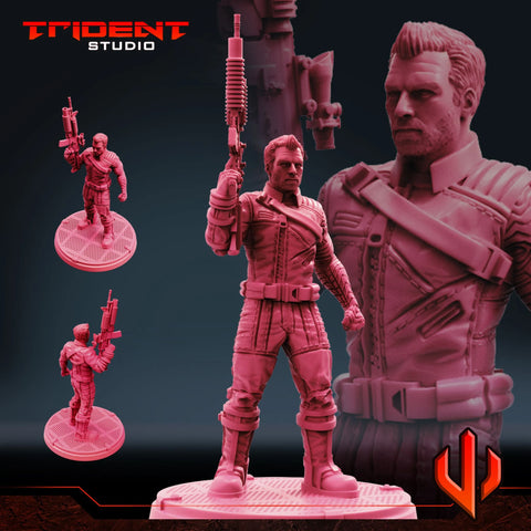 Winter Soldier 2021 - Sculpt B Marvel MCP-compatible 40mm resin proxy miniature by Trident Miniatures - product image 1