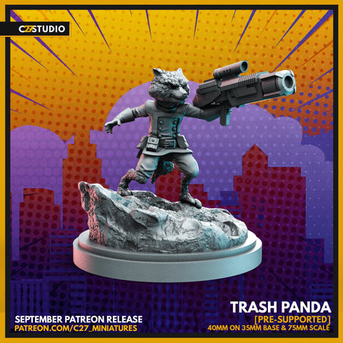 Rocket Racoon Marvel MCP-compatible resin miniature by C27 Studios - product image 1
