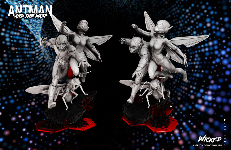 Ant Man and Wasp Diorama Sculpture resin diorama kit view 1
