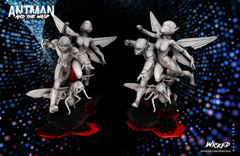 Ant Man and Wasp Diorama Sculpture resin diorama kit view 1