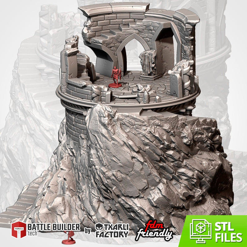 Ruins On The Mountain 3D printed terrain view 1
