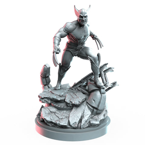 Wolverine (Brown Suit) Marvel MCP-compatible resin miniature by C27 Studios - product image 1