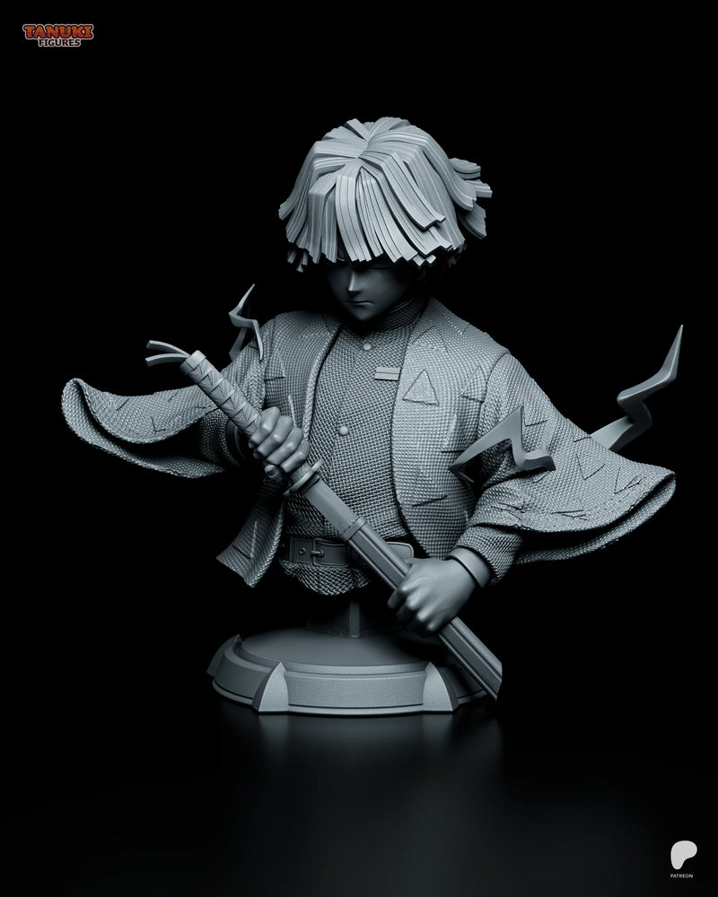 Zenitsu Resin Statue & Bust - Bust view 1