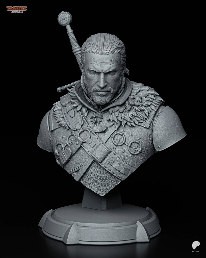 Geralt Resin Statue & Bust - Bust view 1