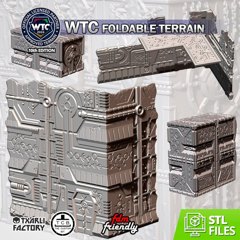 WTC Foldable Necromatons Set 3D printed terrain view 1