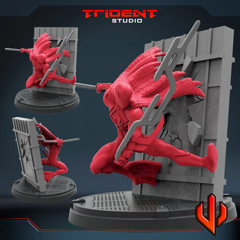 Spider-Man 2099 Miguel Marvel MCP-compatible 40mm resin proxy miniature by Trident Miniatures - product image 1