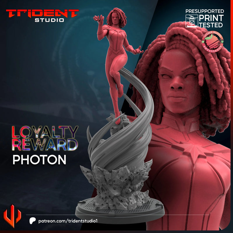 Photon Marvel MCP-compatible 40mm resin proxy miniature by Trident Miniatures - product image 1
