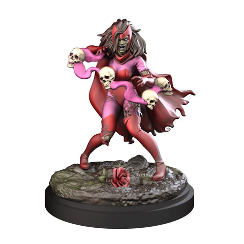 Zombie Scarlet Witch Marvel MCP-compatible resin miniature by C27 Studios - product image 1